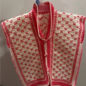 NWT Charming Pink and White Kids Knitted Vest